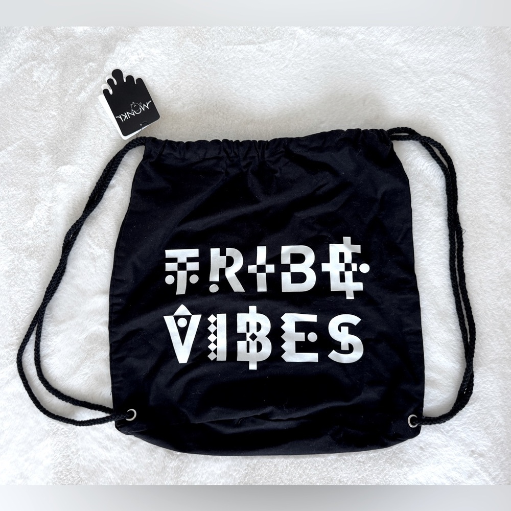 Monki “Tribe Vibes” Drawstring Backpack - NWT